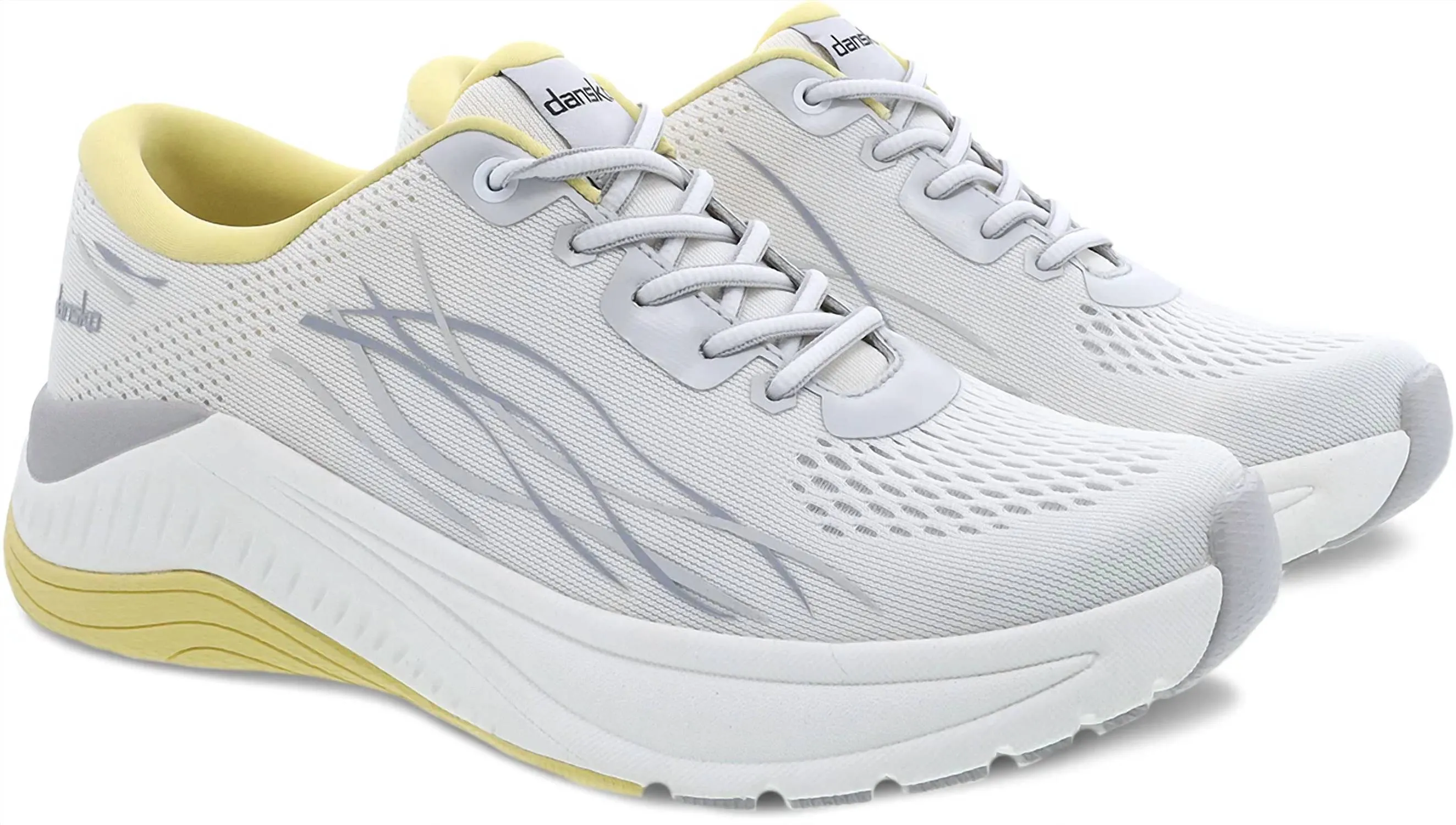 Women's Pace Mesh Shoes In White/yellow