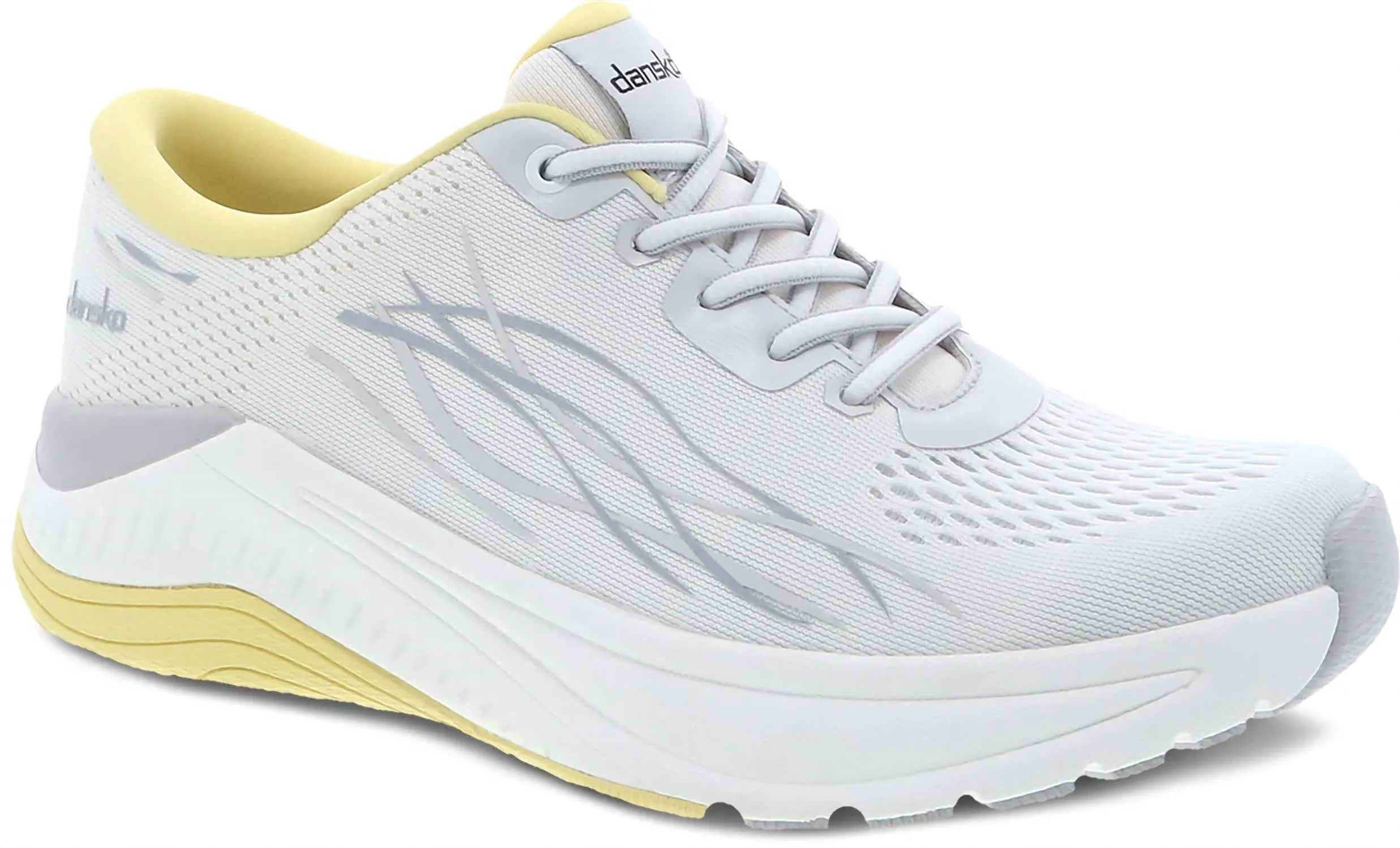 Women's Pace Mesh Shoes In White/yellow