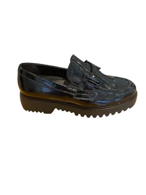 Women's Patent Leather Loafer In Black Patent