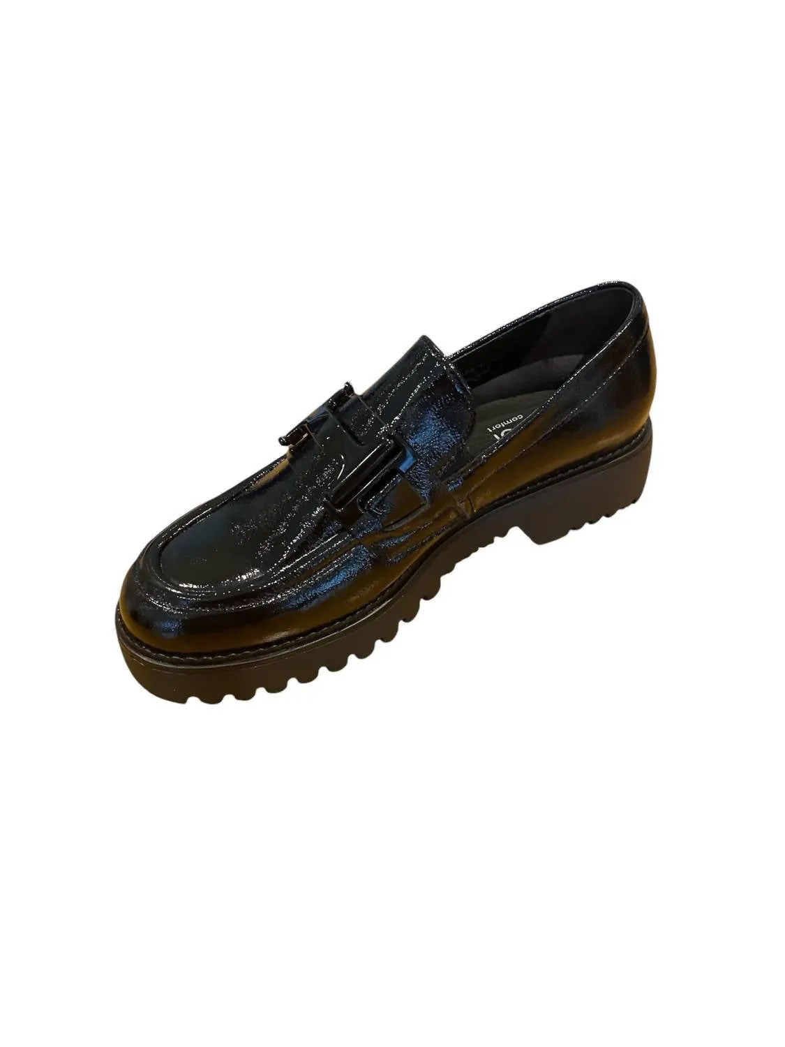 Women's Patent Leather Loafer In Black Patent