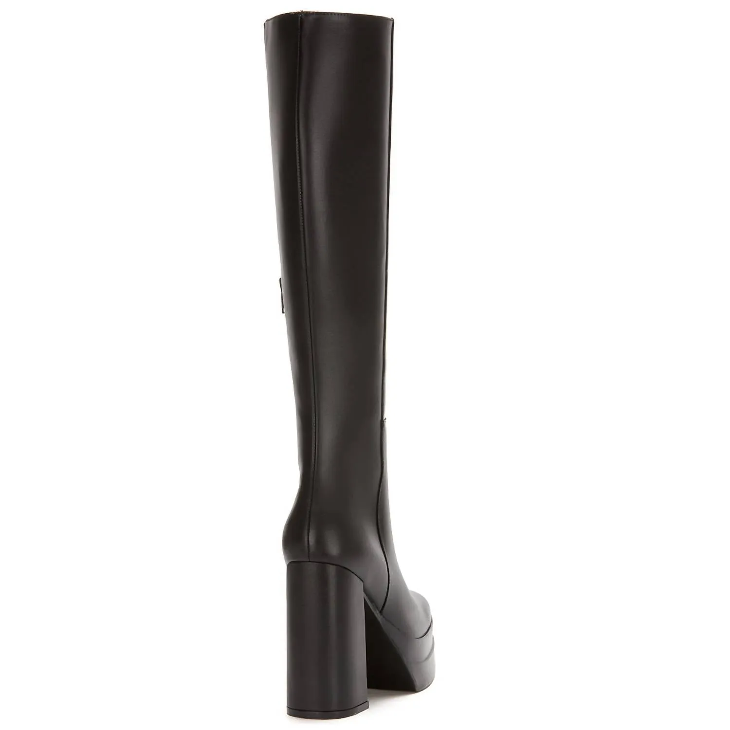 Women's Platform Tall Riding Boots In Black