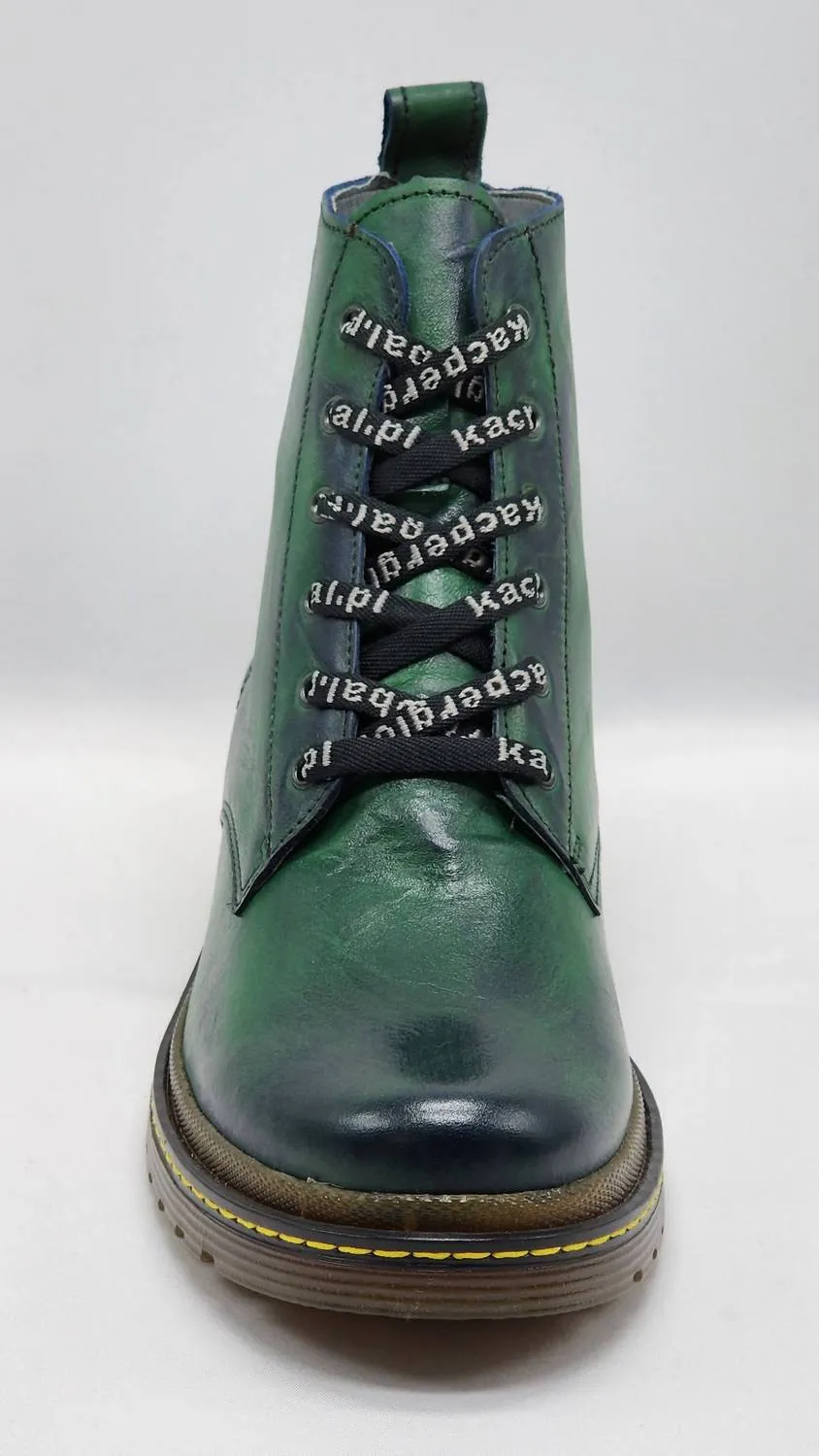 Women's Premium Leather Boots In Green