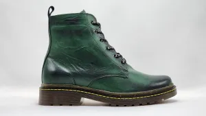 Women's Premium Leather Boots In Green