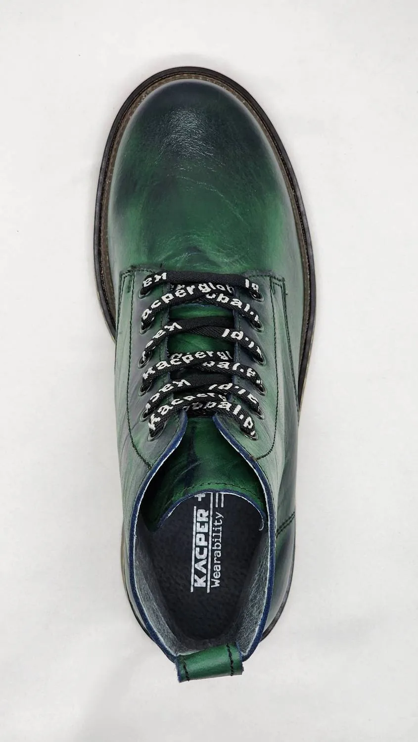 Women's Premium Leather Boots In Green