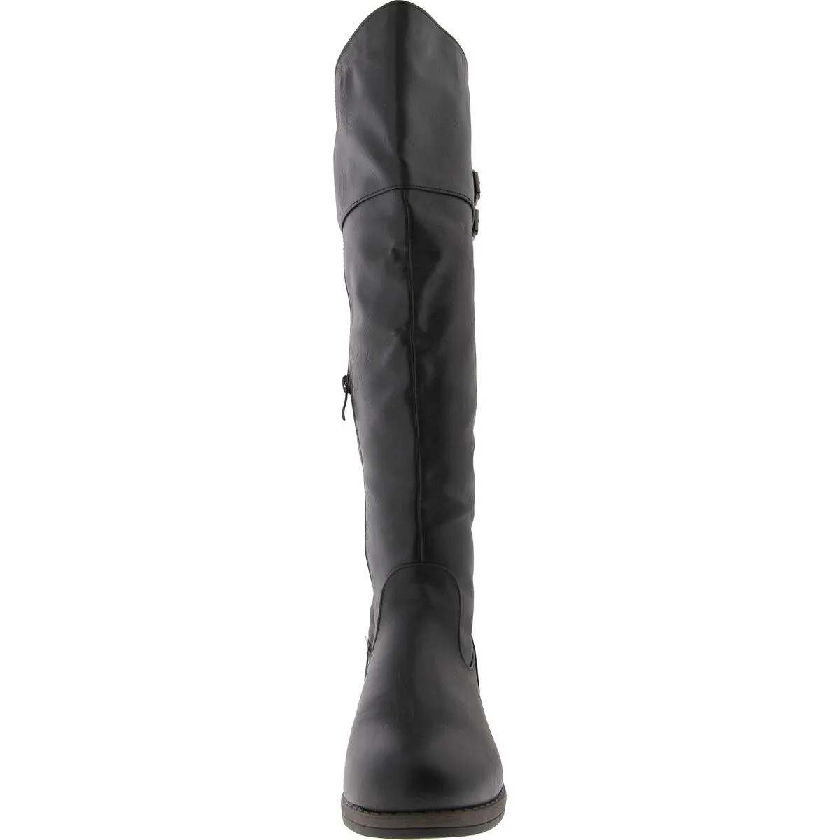 Womens Pull On Zipper Knee-High Boots