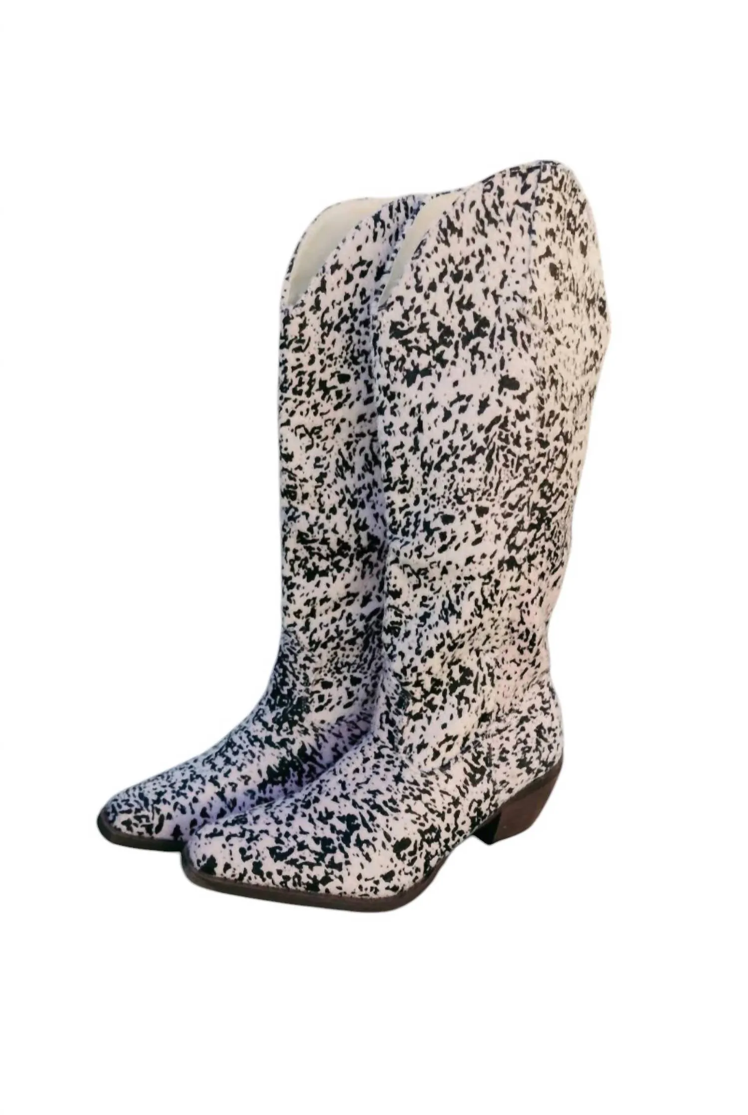 Women's Round Em Up Boots In Pink/black/cowhide