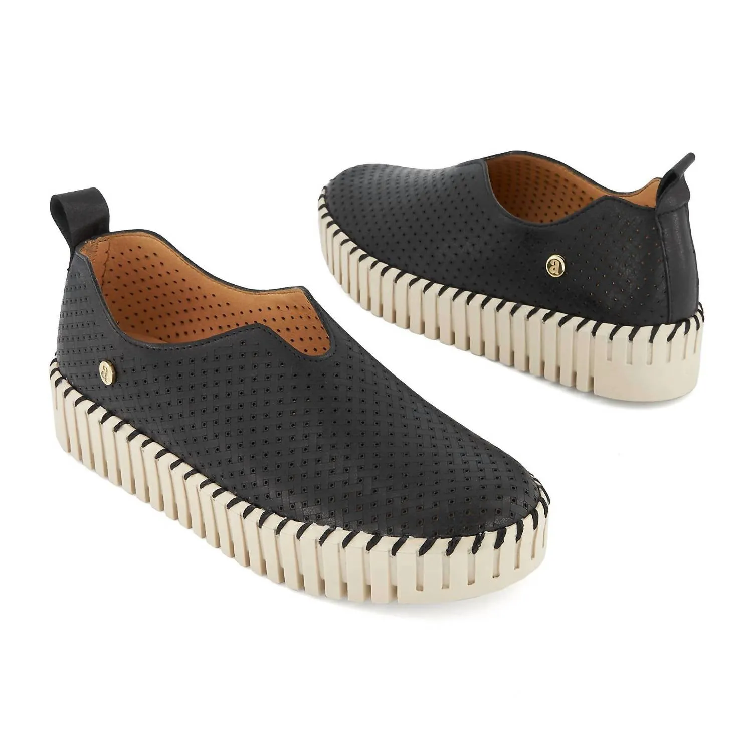 Women's Slip On Moccasins In Navy