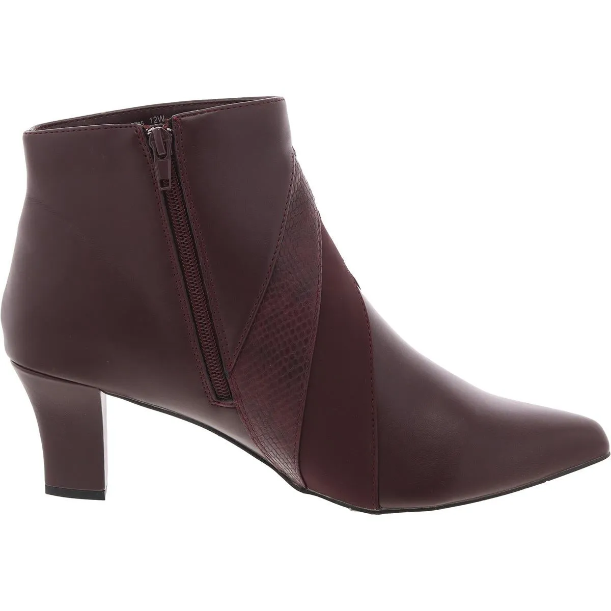 Womens Snake Print Faux Leather Booties