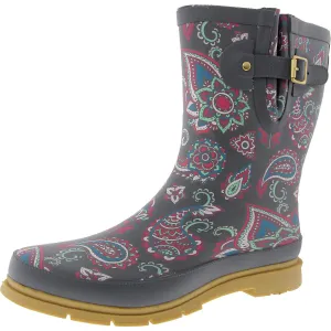 Womens Solid Rubber Rain Boots