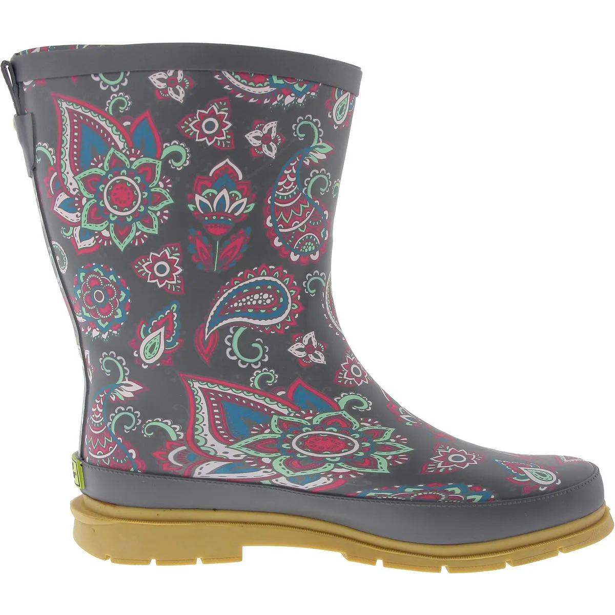 Womens Solid Rubber Rain Boots