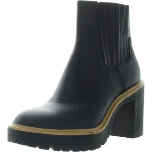 Womens Stretch Faux Leather Chelsea Boots