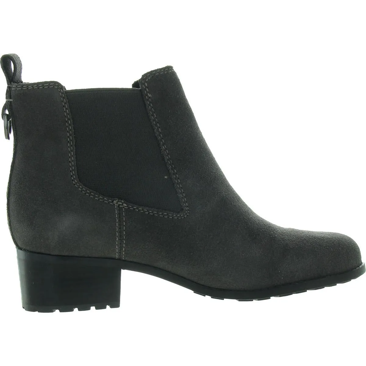 Womens Stretch Faux Suede Ankle Boots