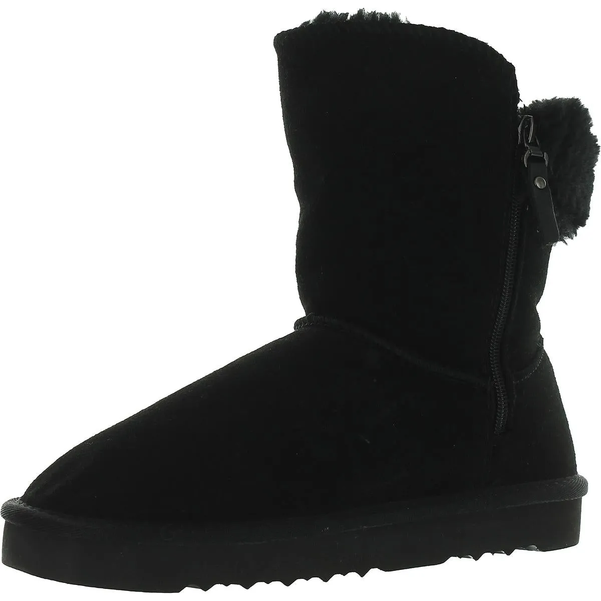 Womens Suede Cold Weather Shearling Boots