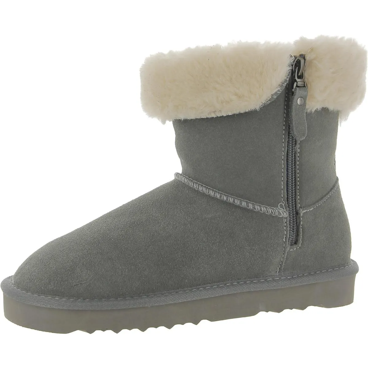 Womens Suede Cold Weather Shearling Boots