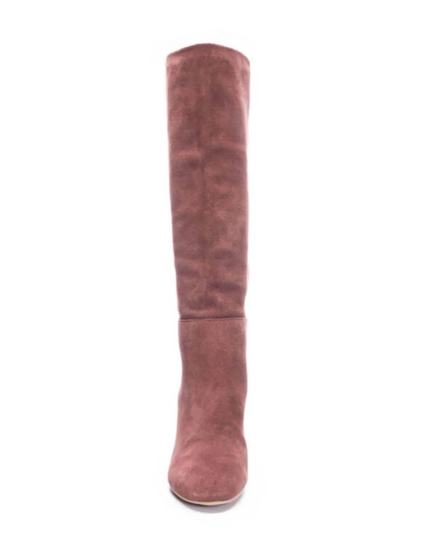 Women's Suede Knee High Boots In Red