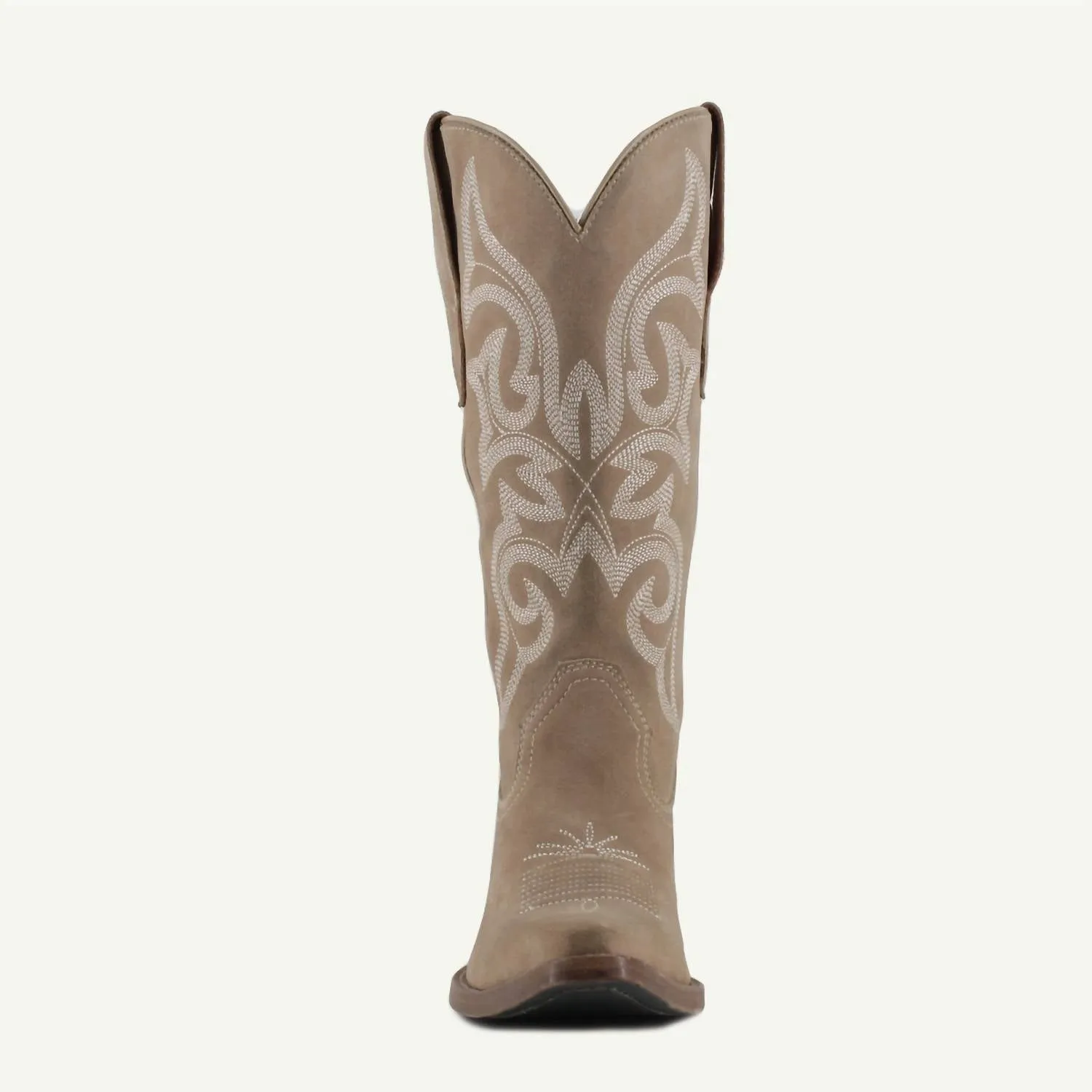 Women's Tessa Leather Cowgirl Boots In Beige