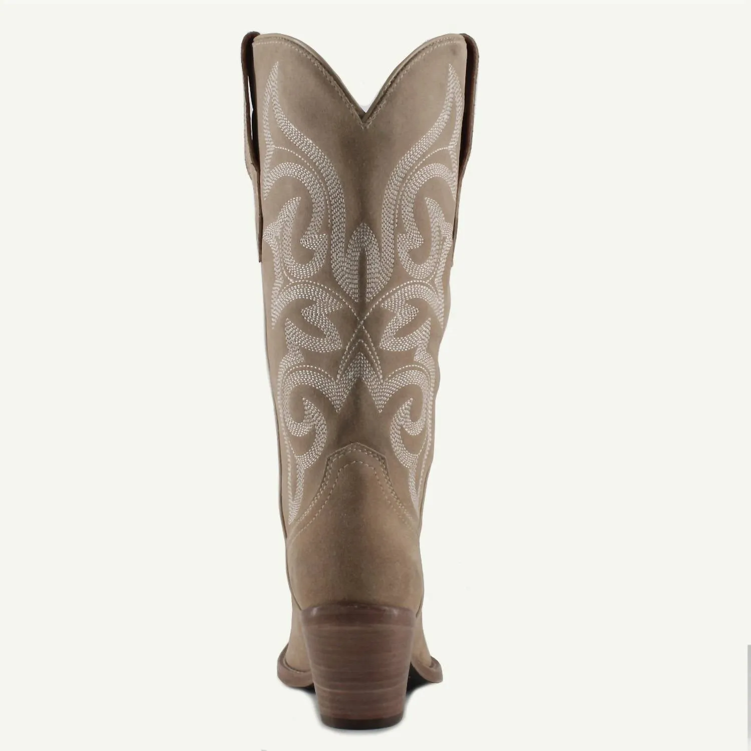 Women's Tessa Leather Cowgirl Boots In Beige