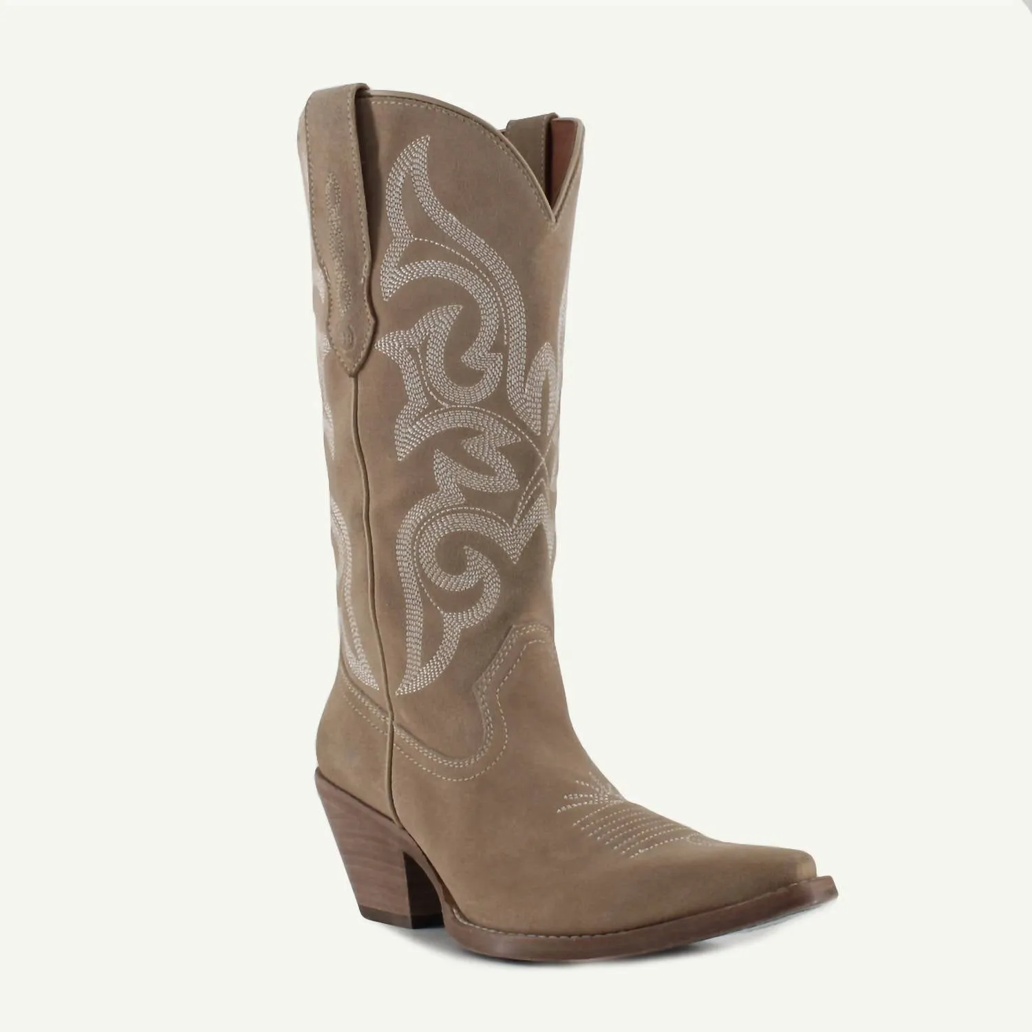 Women's Tessa Leather Cowgirl Boots In Beige