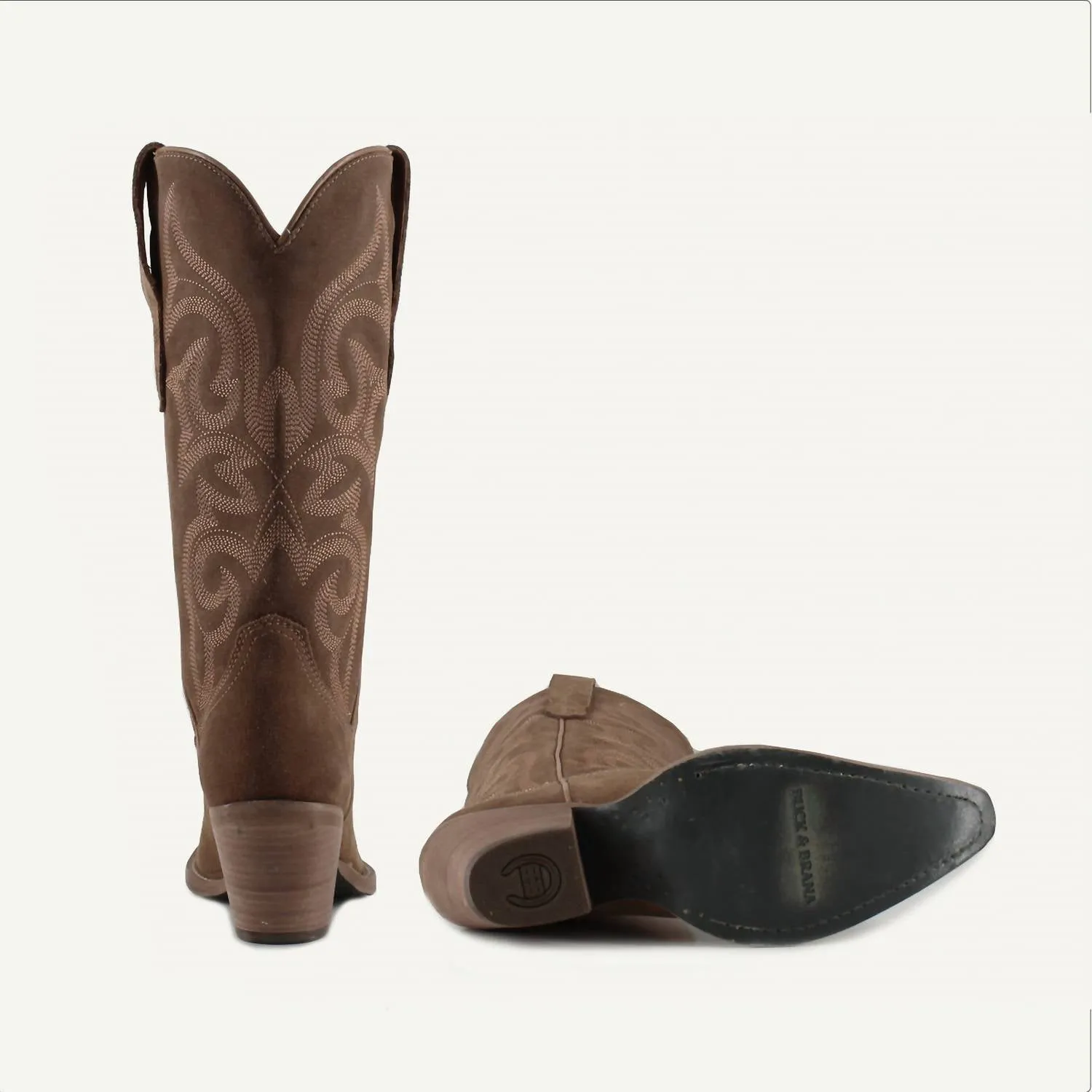 Women's Tessa Leather Cowgirl Boots In Camel