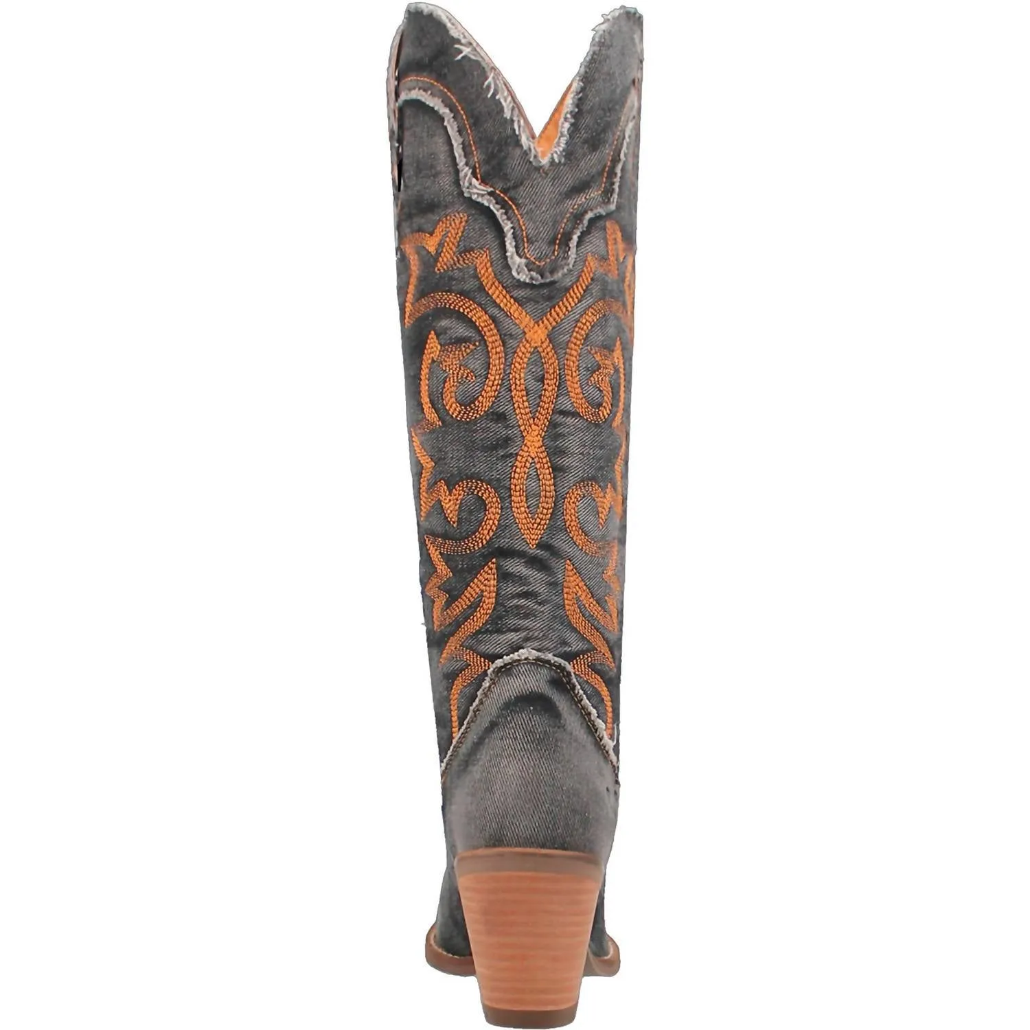 Women's Texas Tornado 15" Denim Boot In Washed Black
