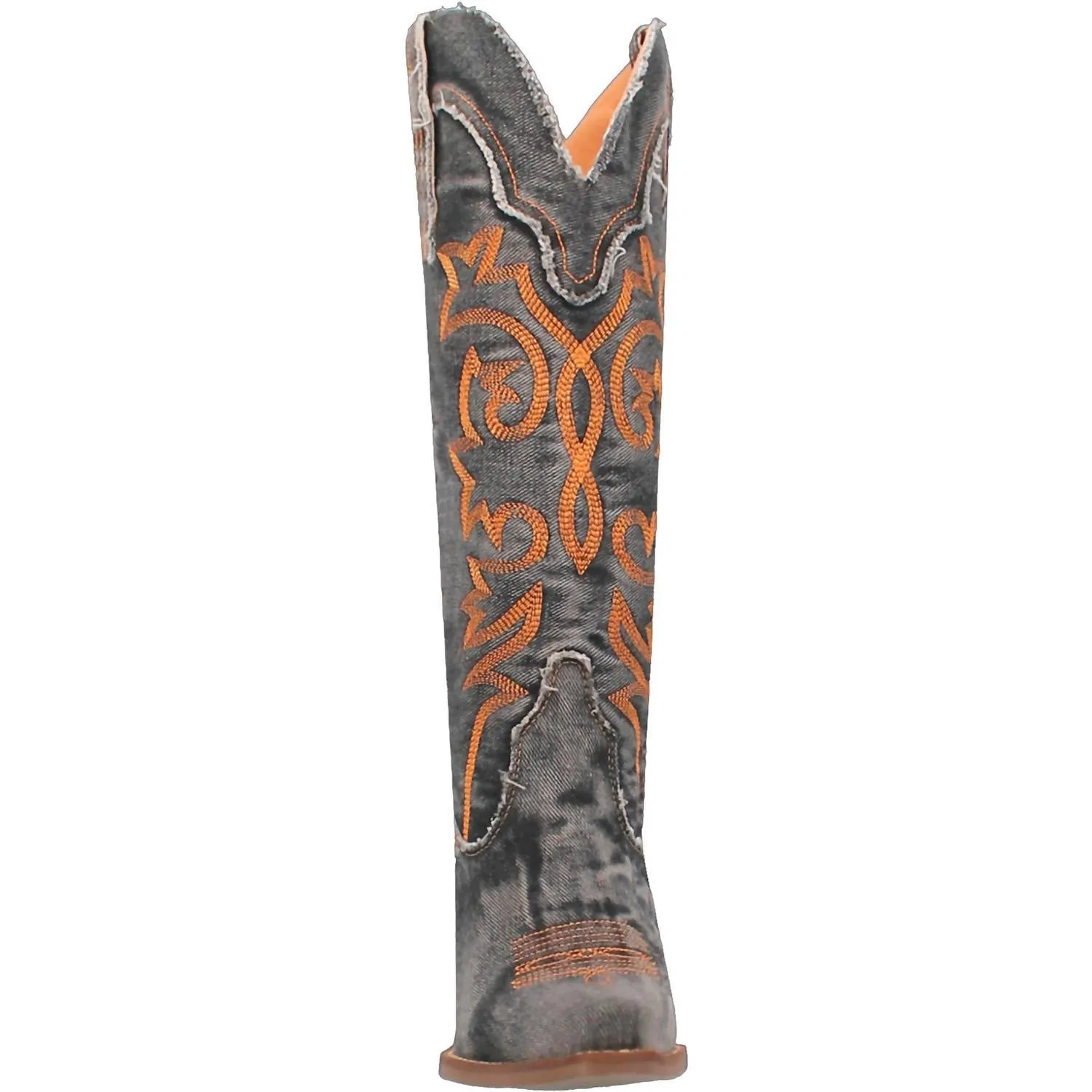 Women's Texas Tornado 15" Denim Boot In Washed Black