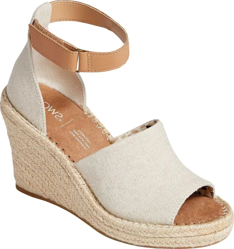 Womens TOMS Marisol  Chic Wedge Sandal with Cushioned Comfort