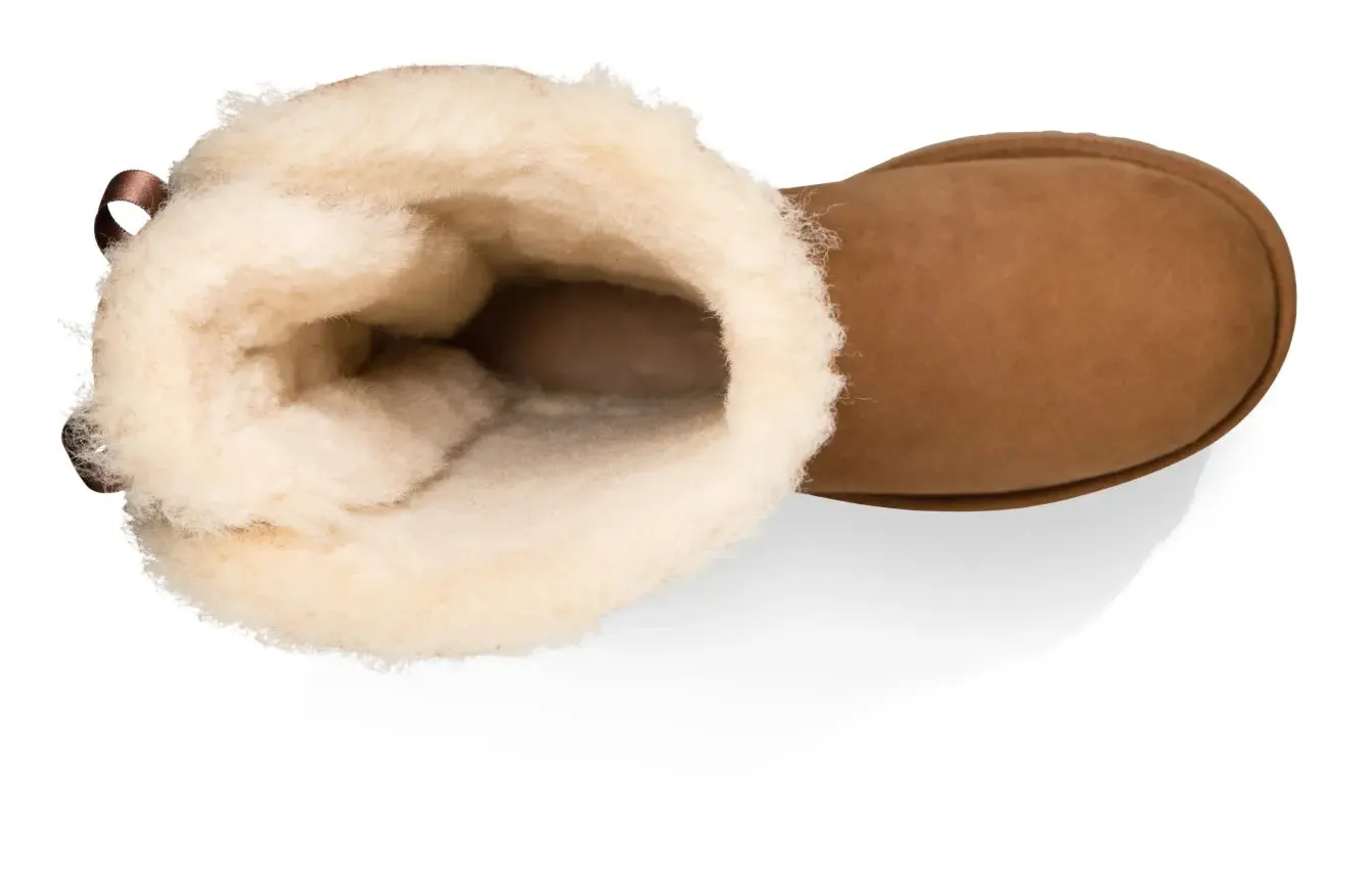 Womens UGG Bailey Bow Tall II  Cozy Sheepskin Boot with Feminine Bows
