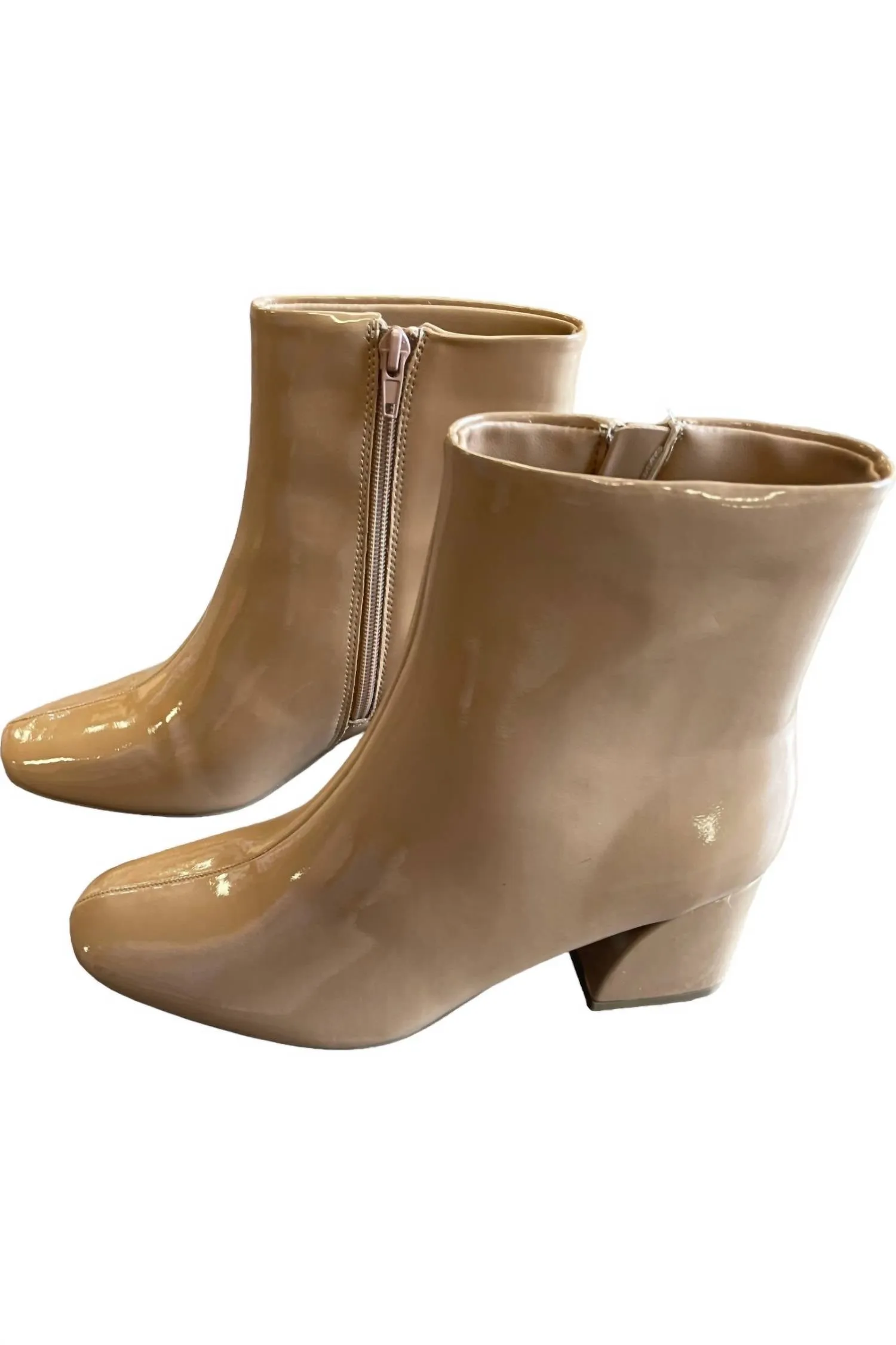 Women's Ultra Shiny Boots In Camel