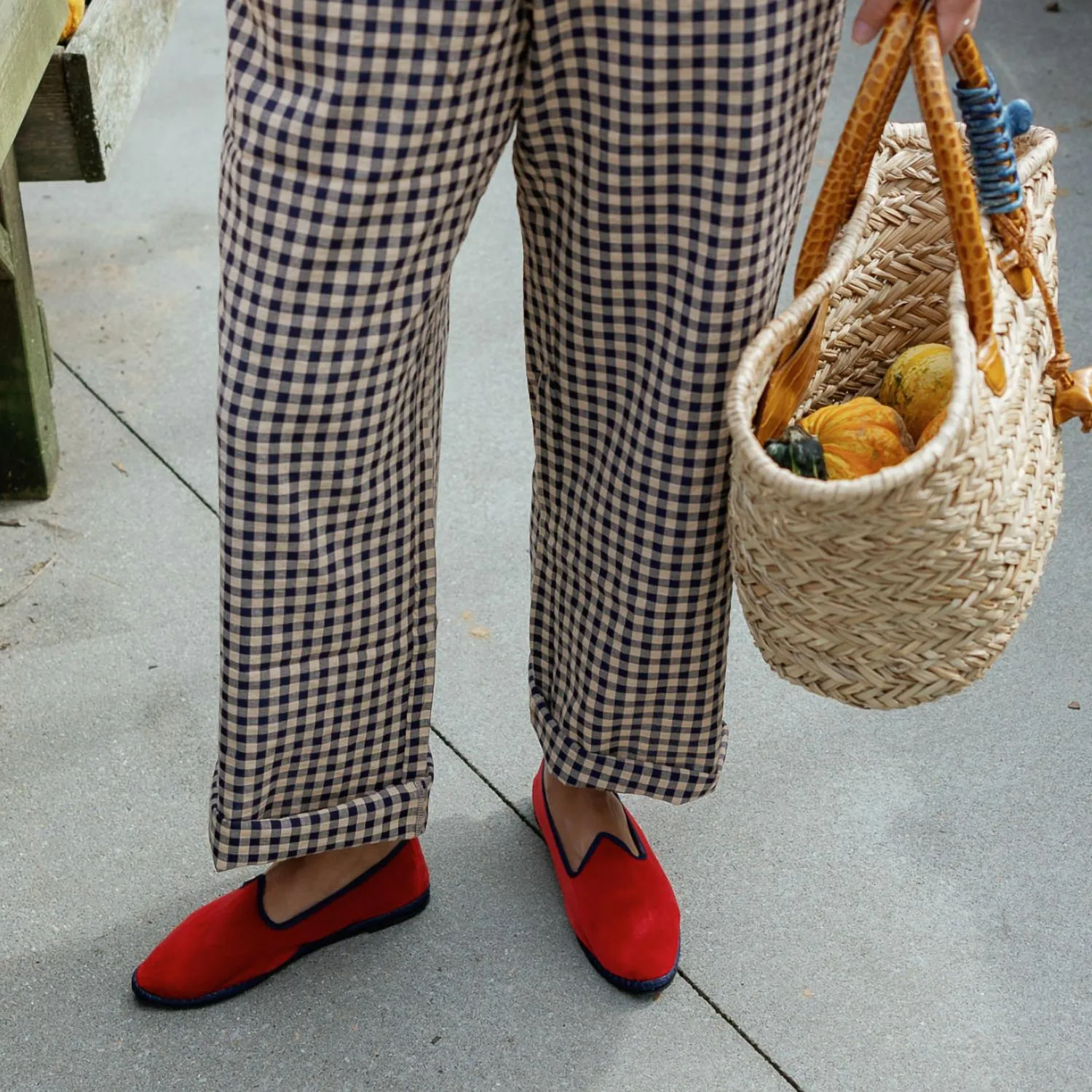 Women's Velvet Loafers In Red