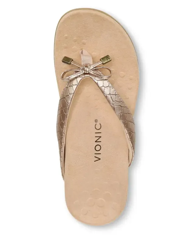 Women's Vionic Bella Metallic Croc Sandal | Chic, Supportive, and Effortlessly Stylish