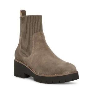 Women's Waterproof Darren Bootie In Dark Taupe Suede