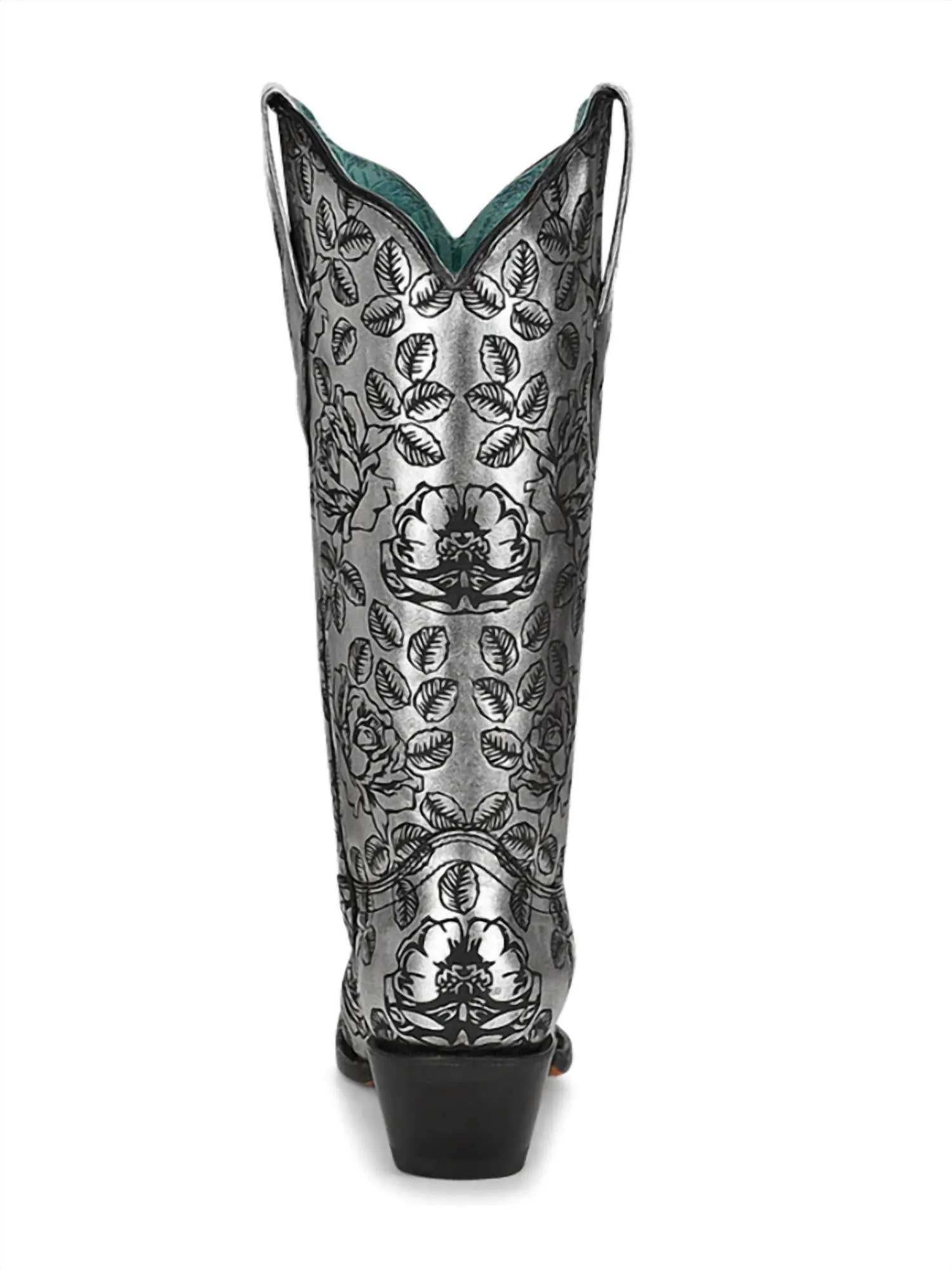 Women's Western Dress Boots In Silver/black