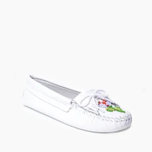 Women's Ziigwan Waabigwan Moccasin In White