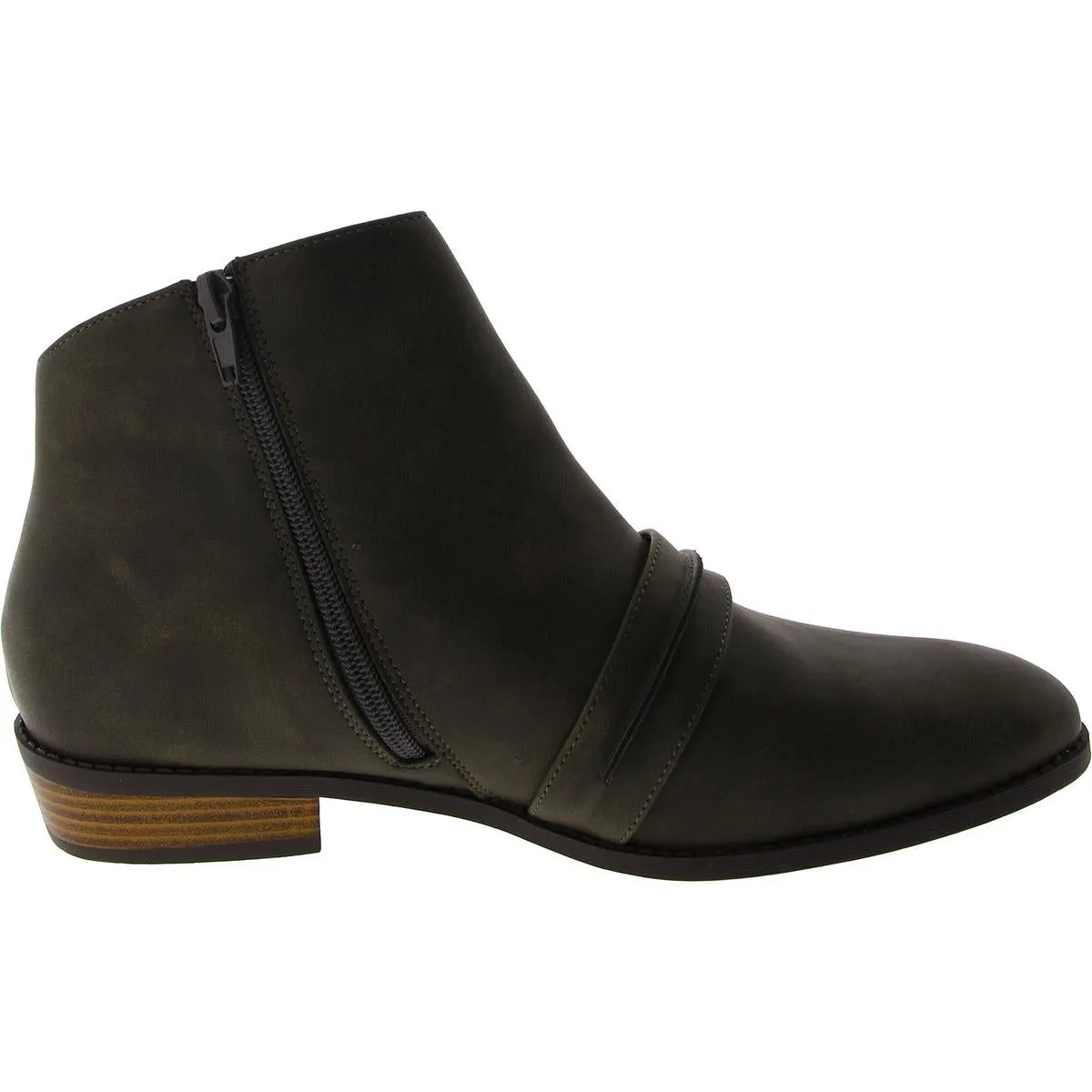 Womens Zipper Comfort Ankle Boots