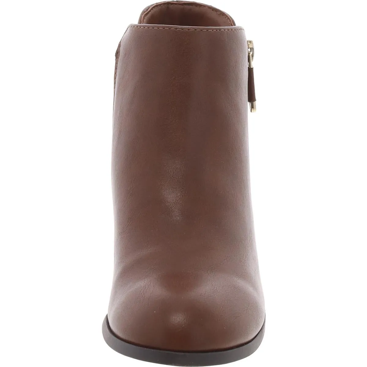Womens Zipper Faux Leather Ankle Boots