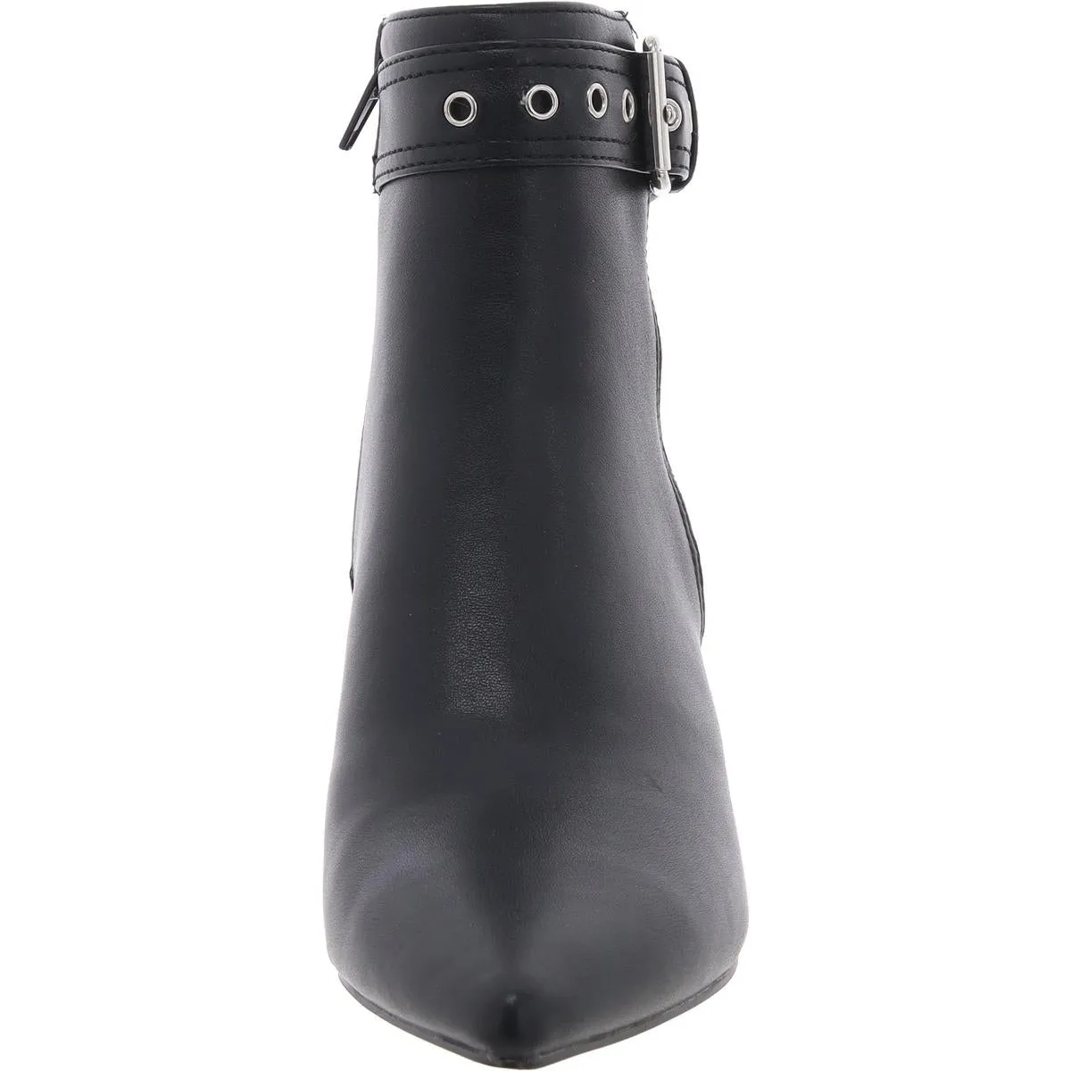 Womens Zipper Faux Leather Booties