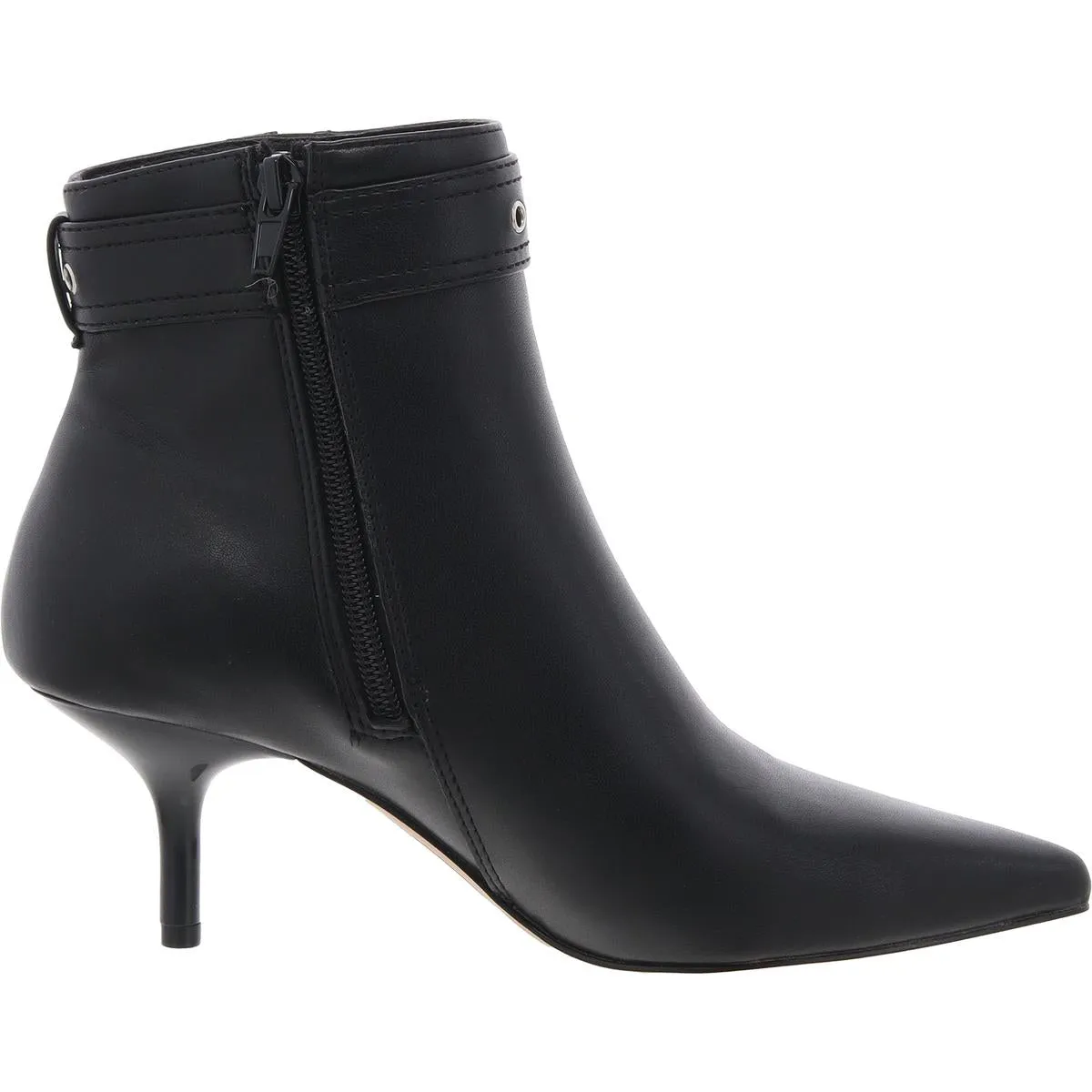 Womens Zipper Faux Leather Booties