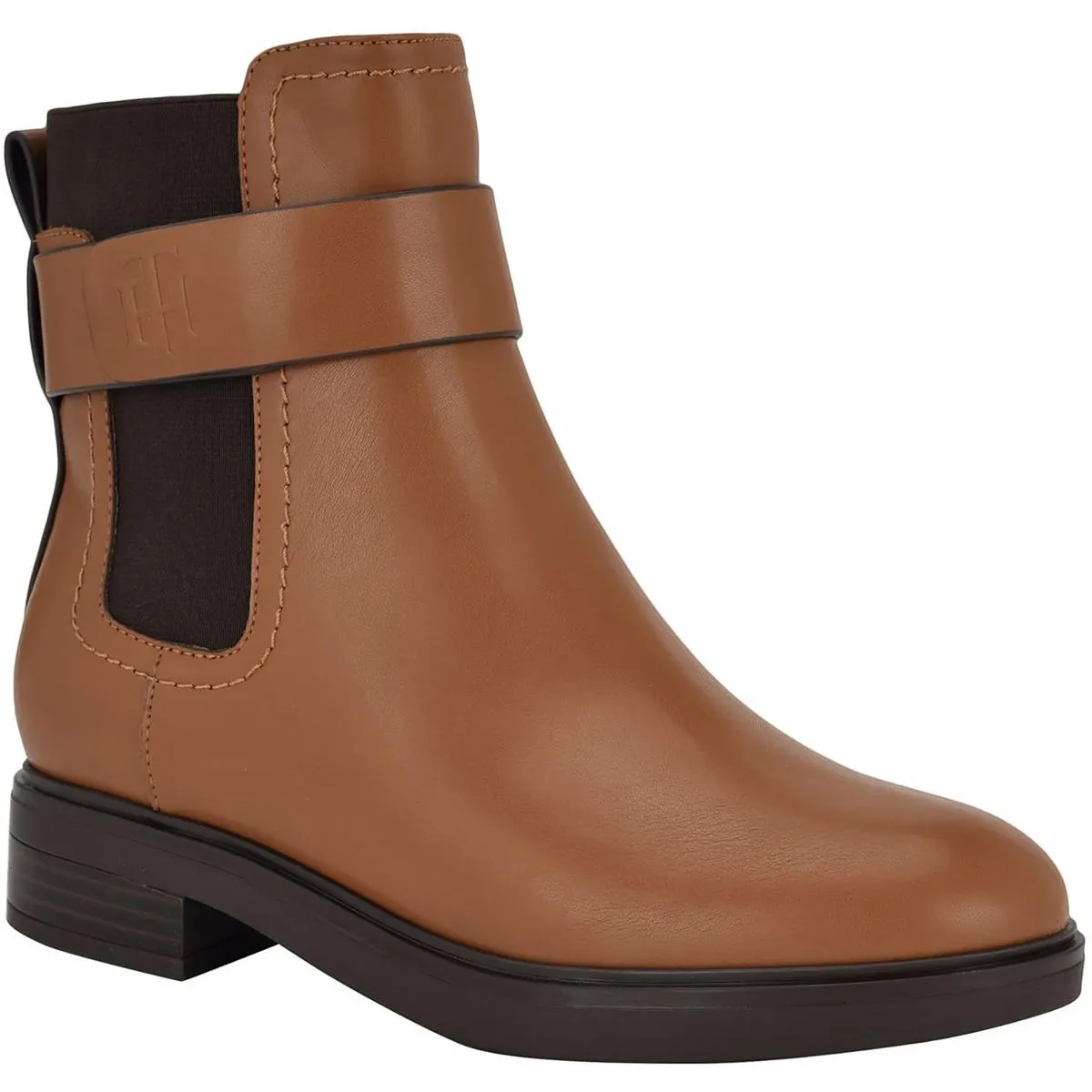 Womens Zipper Faux Leather Chelsea Boots
