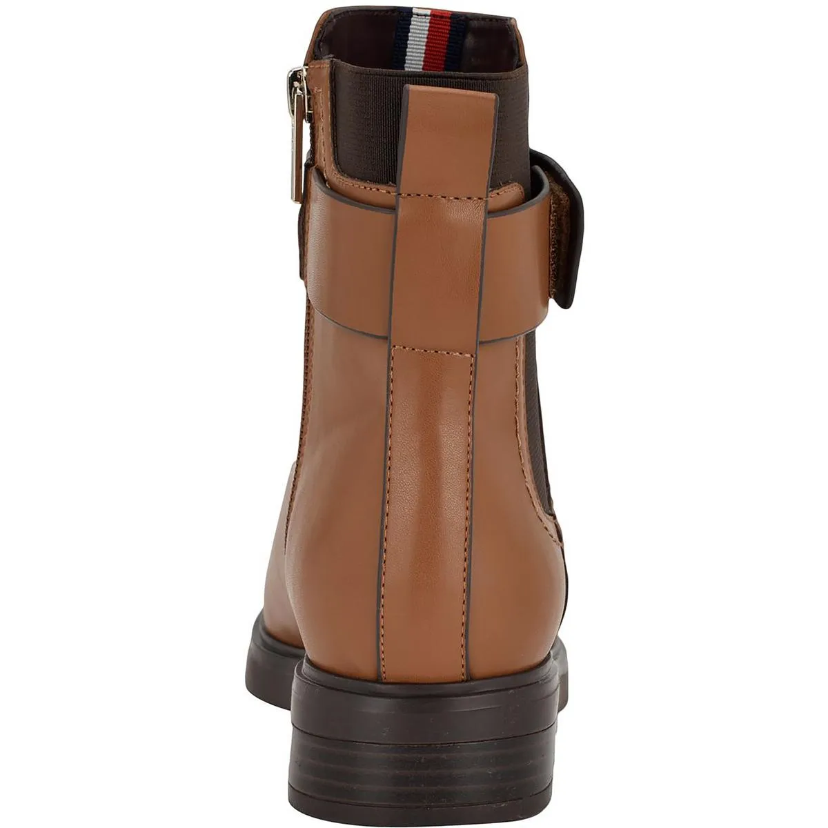 Womens Zipper Faux Leather Chelsea Boots