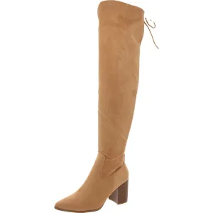 Womens Zipper Faux Suede Knee-High Boots