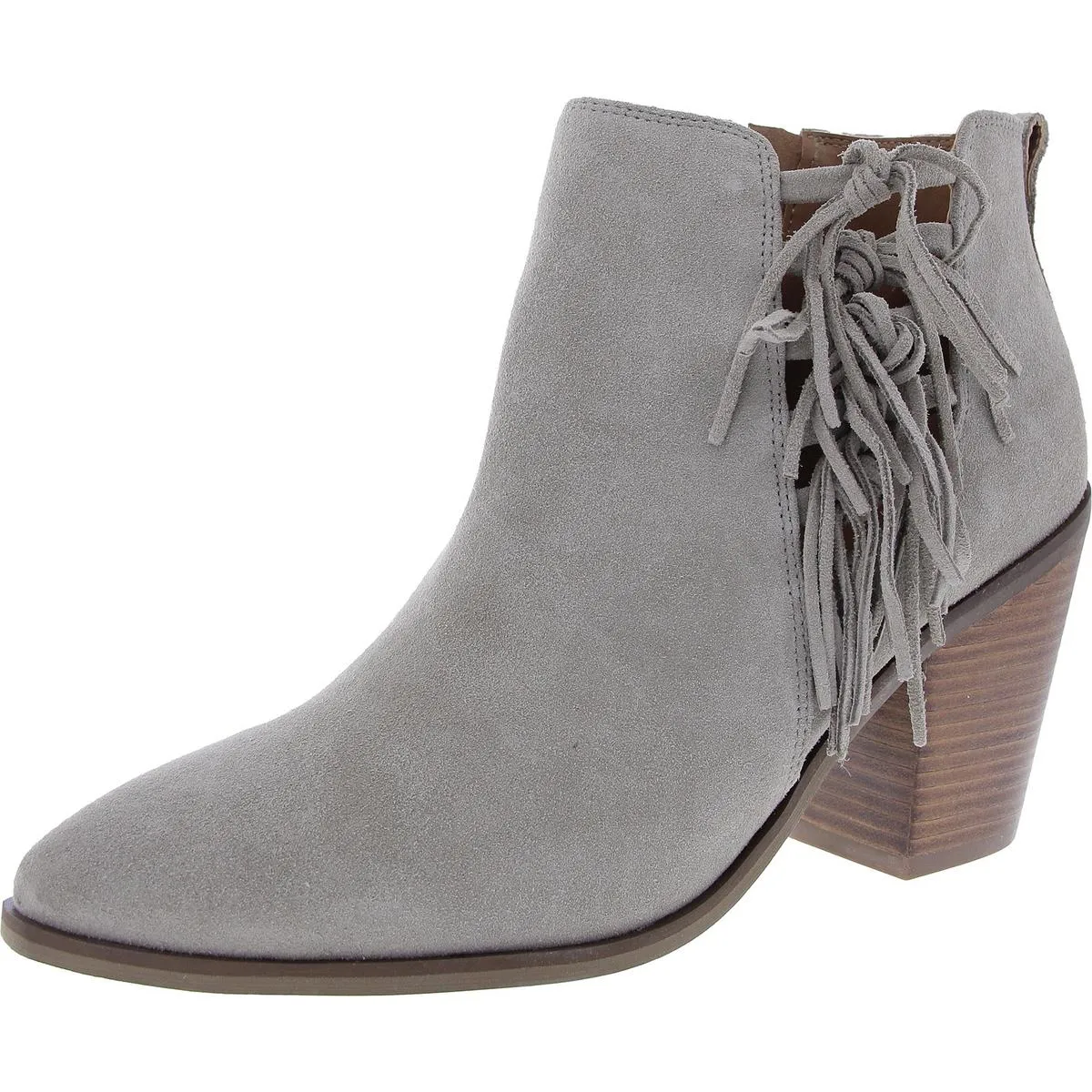 Womens Zipper Leather Ankle Boots