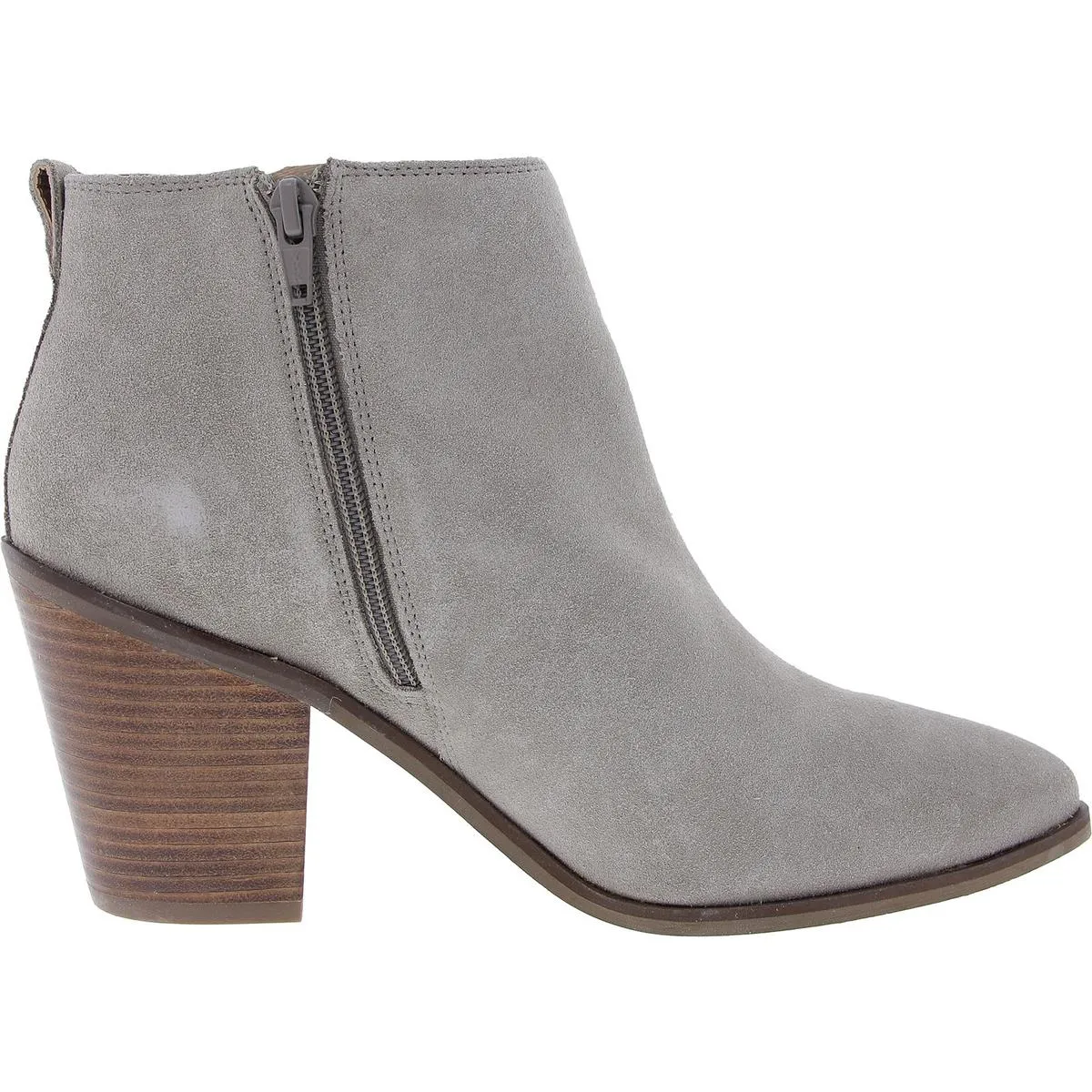 Womens Zipper Leather Ankle Boots