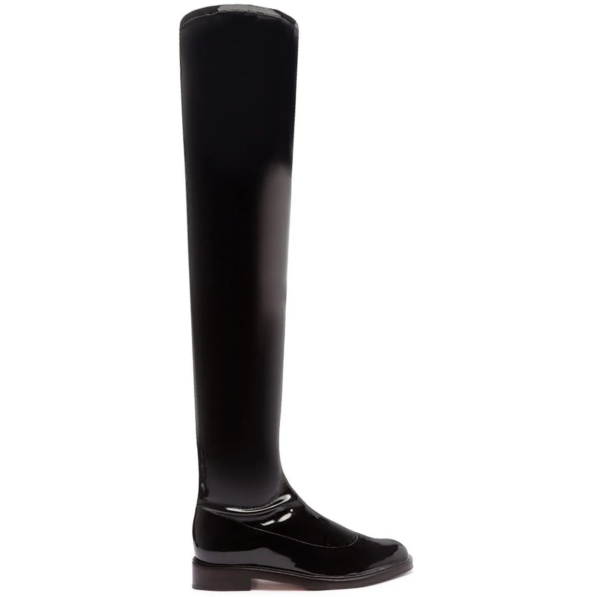 Womens Zipper Leather Over-The-Knee Boots
