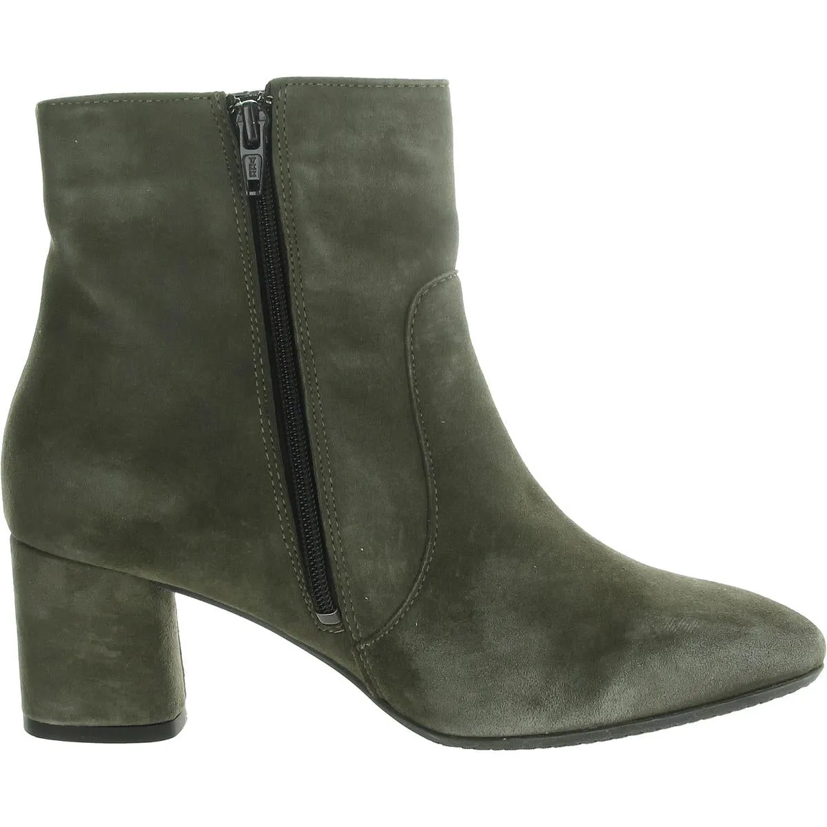 Womens Zipper Suede Booties