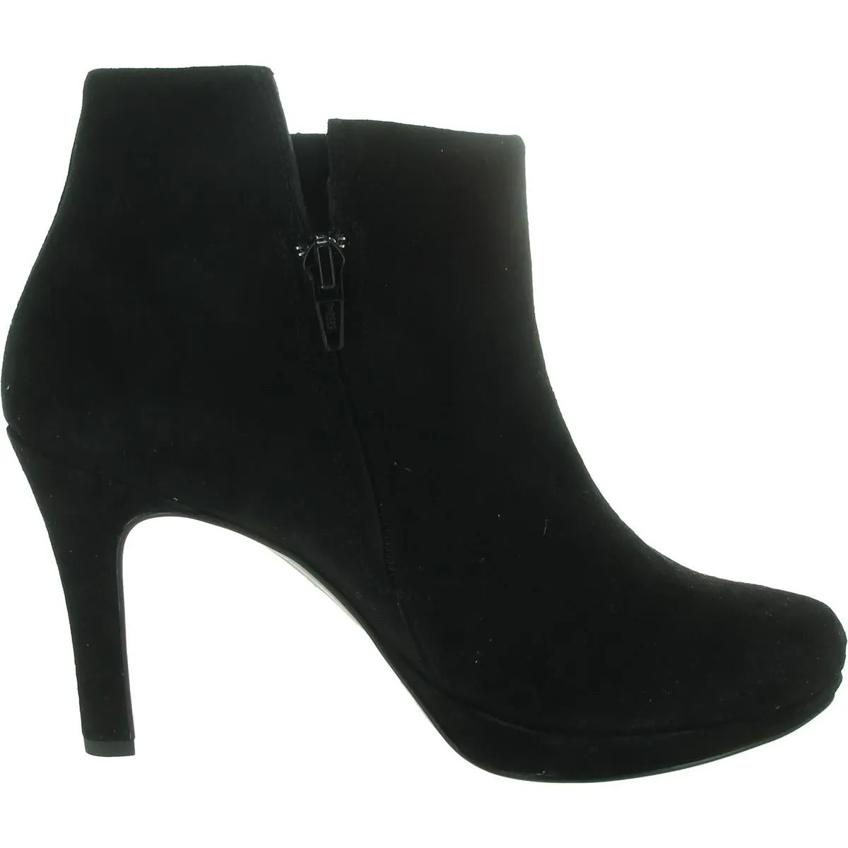 Womens Zipper Suede Booties