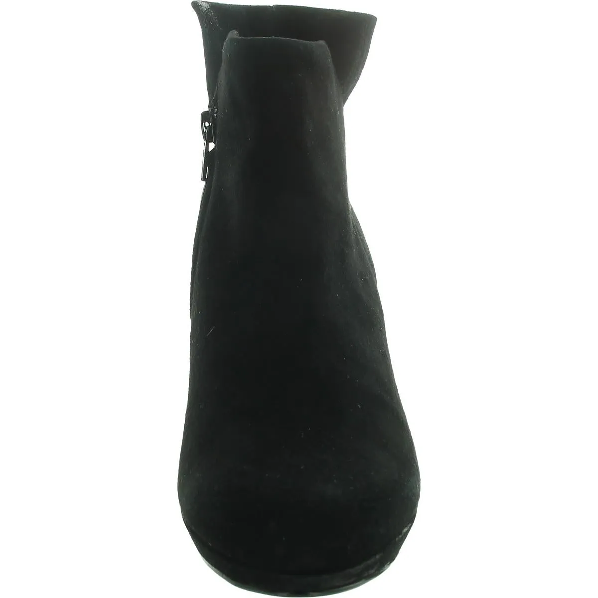 Womens Zipper Suede Booties