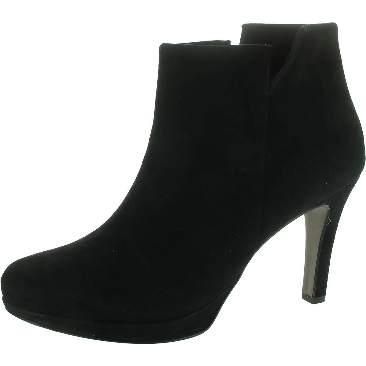 Womens Zipper Suede Booties