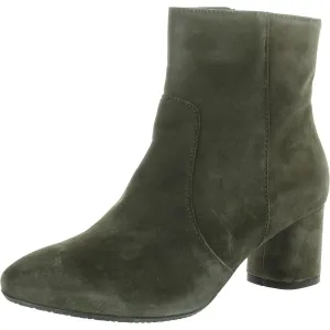 Womens Zipper Suede Booties