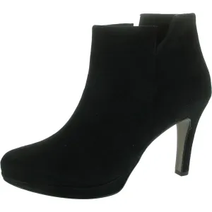 Womens Zipper Suede Booties