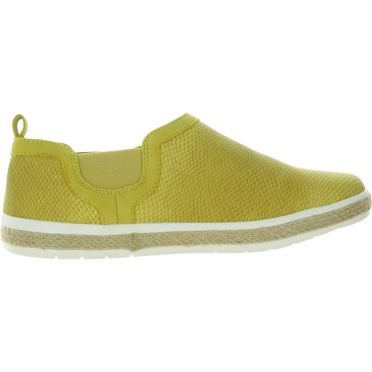 Wrenley Womens Padded Insole Faux Leather Slip-On Sneakers